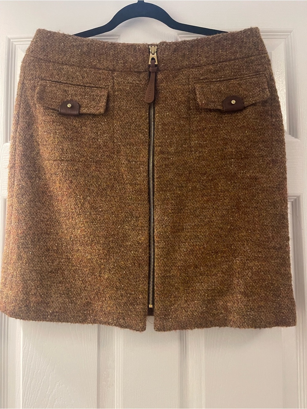Vittadini Wool Blend Bouclé Tweed Skirt – Size 8